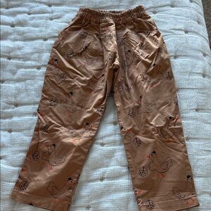 The weekend house Kids Brown Duck Print  Pants